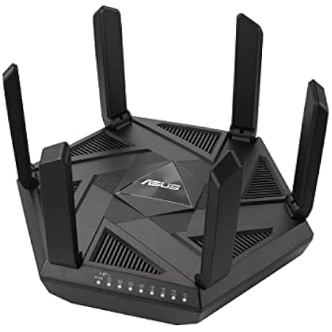 ASUS RT-AXE7800 Tri-band WiFi 6E (802.11ax) Router, 6GHz Band, ASUS Safe Browsing, Upgraded Network Security, Instant Guard, Built-in VPN Features, Parental Controls, 2.5G Port, AiMesh Support