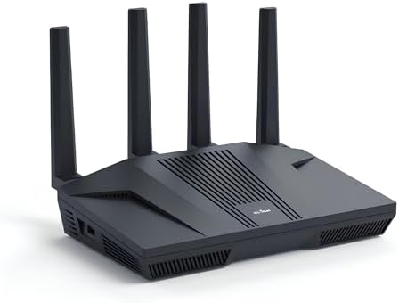 GL.iNet GL-MT6000(Flint 2) WiFi 6 Router with Wide Coverage, High-Speed Gaming Router, 2 x 2.5G Multi-Gig Ports+4 x 1G Ethernet Ports, Mass Device Connectivity, Rapid OpenVpn & WireGuard, 802.11ax