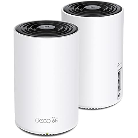 TP-Link Deco AXE5400 Tri-Band WiFi 6E Mesh System(Deco XE75) - Covers up to 5500 Sq.Ft, Replaces WiFi Router and Extender, AI-Driven Mesh, New 6GHz Band, 2-Pack