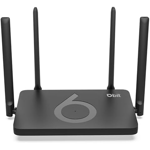 DBIT AX1500 WiFi 6 Router Dual Band Wireless Internet Router, Wireless Speed Up to 1.5 Gbps with 4* Gigabit Ethernet Ports, Beamforming, MU-MIMO, OFDMA, WPA3, IPV6, EasyMesh, Parental Controls