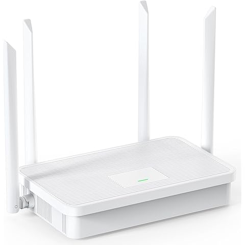 UeeVii AX1200 WiFi 5 WiFi Router, Dual-Band Gigabit Wireless Router, Compatible with Wireless Bridge & AP, 4X Gigabit Ports, Supports Guest WiFi, Parental Controls, OneMesh, AP Mode