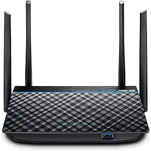 ASUS AC1300 WiFi Router (RT-ACRH13) - Dual Band Gigabit Wireless Router, 4 GB Ports, USB 3.0 Port, Gaming &amp; Streaming, Easy Setup, Parental Control, MU-MIMO