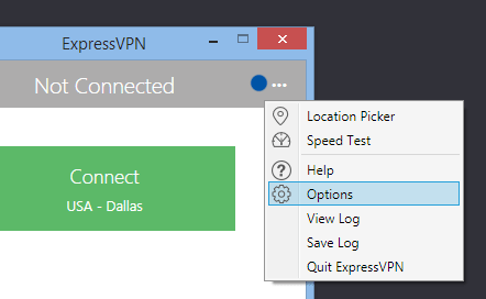 How to access the settings menu