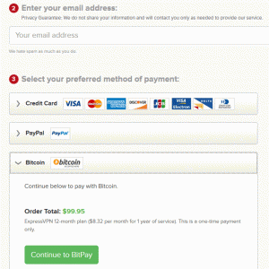 Express VPN requires an email/payment method only for payments. Anonymous payments aloud.