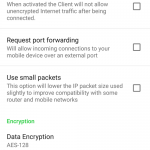 PIA android settings