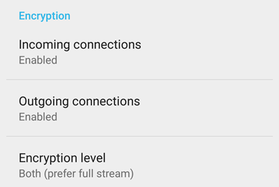 Flud optional encryption