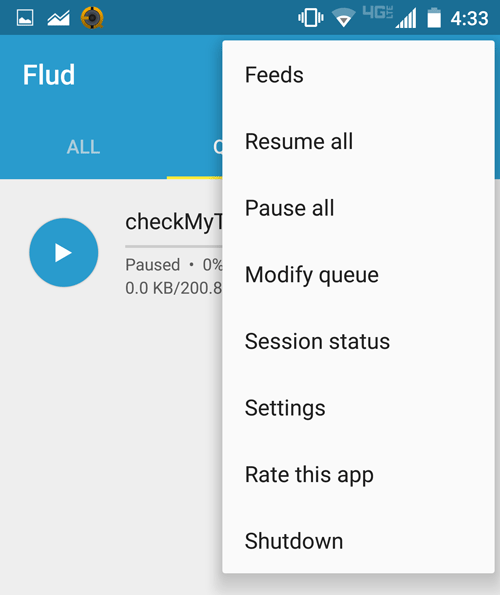 Flud menu