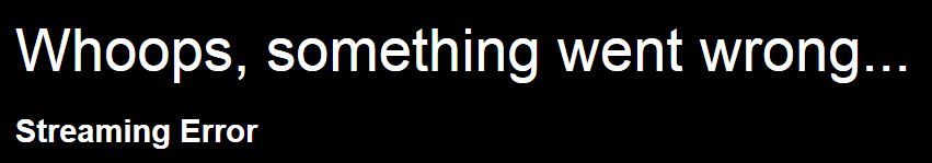 Netflix streaming error