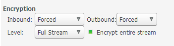 Deluge full-stream encryption settings