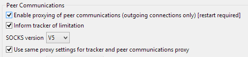 Vuze peer proxy settings