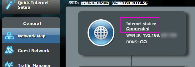 Router connection status