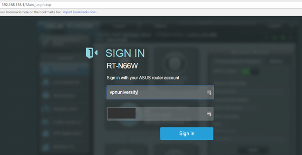 ASUSWRT login