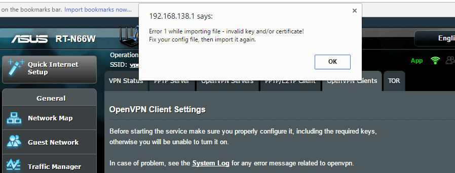 Missing CA certificate error