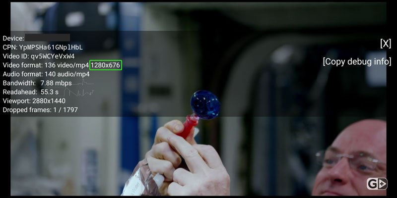 Youtube video streaming at 720p