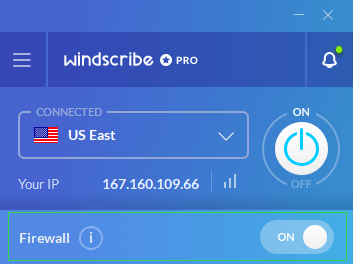 Windscribe firewall on