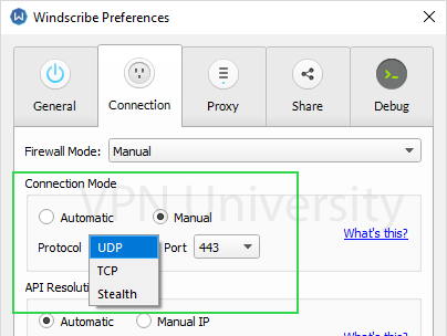 Windscribe protocols tcp udp stealth