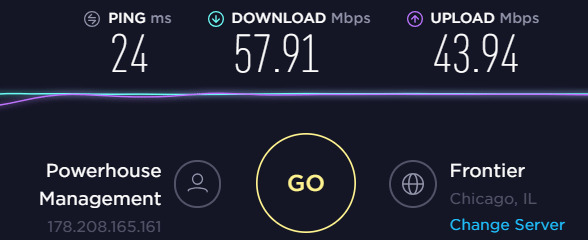 VyprVPN USA Midwest Speedtest