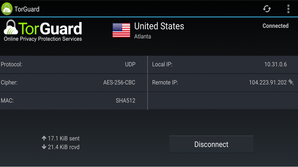 Torguard's FireTV VPN App