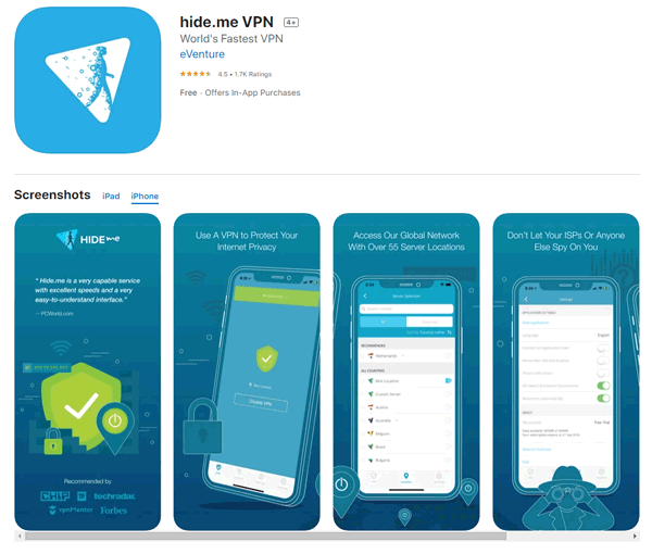 Hideme iphone app
