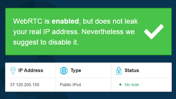 Hide.me doesn't have WebRTC leaks