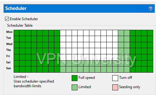 uTorrent scheduler