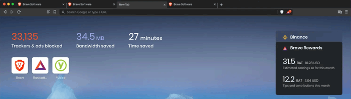 Brave Browser has a built-in VPN option