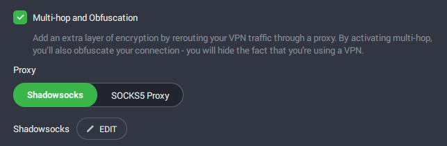 Shadowsocks obfuscation (private internet access software)
