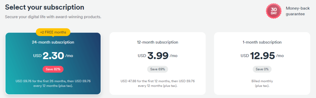 Surfshark pricing pace
